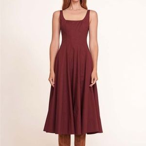 Staud wells dress in plum